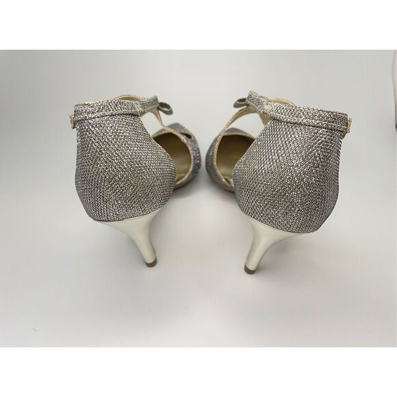 Bandolino Women's Zeffer Detail Dress Pumps Gold Fabric Stiletto Heels NWT 7.5 M - Picture 7 of 10